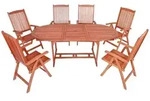 Gardenson Gartentischgruppe, Braun, Holz, Eukalyptusholz, Hartholz, oval, eckig,