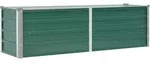 vidaXL Hochbeet, Gr&uuml;n, Metall, 40x45x160 cm, Gartenzubeh&ouml;r, Hochbeete