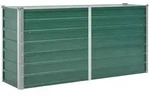 vidaXL Hochbeet, Gr&uuml;n, Metall, 40x77x160 cm, Gartenzubeh&ouml;r, Hochbeete