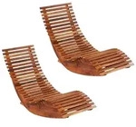 vidaXL Schaukelst&uuml;hle,, Braun, Holz, 60x86x149 cm, Gartenm&ouml;bel, Gartenliegen