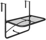 Outsunny Balkonh&auml;ngetisch,, Schwarz, Metall, 56x50x60 cm, Balkonm&ouml;bel,...