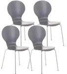CLP Besucherstuhl, Grau, Metall, 43x86x45 cm, Arbeitszimmer, Besucherst&uuml;hle