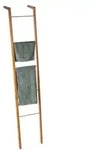 Relaxdays Leiterregal, Hellbraun, Holz, Metall, 35x180x20 cm, Wohnzimmer, Regale,