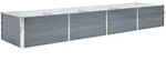 vidaXL Hochbeet, Grau, Metall, 80x45x320 cm, Gartenzubeh&ouml;r, Hochbeete