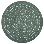 Hanse Home Outdoorteppich Twin, Creme, Gr&uuml;n, Kunststoff, Punkte, rund,...