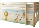 Mid.you Hochbett Ticaa 902812 Malte, Mehrfarbig, Natur, Holz, Kiefer, vollmassiv,