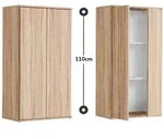Mokebo Mehrzweckschrank, Sonoma Eiche, Holzwerkstoff, 2 F&auml;cher, 60x110x34 cm,