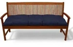 Beautissu Bankpolster, Dunkelblau, Textil, 50x10x150 cm, Outdoor-Kissen,