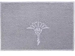 Joop! Badteppich Cornflower, Grau, Textil, Blume, rechteckig, 70x120 cm, Made in