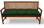 Beautissu Bankpolster, Dunkelgr&uuml;n, Textil, 50x10x150 cm, Outdoor-Kissen,