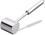 Relaxdays Fleischklopfer, Silber, Metall, 6 cm, Kochen, K&uuml;chenhelfer,...