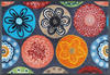 Esposa FUßMATTE, Mehrfarbig, Textil, Blume, rechteckig, 40x60 cm, Textiles...