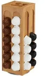 Relaxdays Kapselhalter, Hellbraun, Holz, Metall, 14x40.5x14 cm, Kochen,