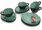 S&auml;nger Kaffeeservice, Gr&uuml;n, Keramik, 12-teilig, 26x34x24.75 cm, kratzfest,...