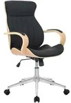 CLP Drehstuhl, Schwarz, Eukalyptusholz, Metall, 63x100x68 cm, Arbeitszimmer,