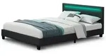 Juskys Polsterbett, Schwarz, Holz, 140x200 cm, Schlafzimmer, Betten, Polsterbetten