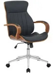 CLP Drehstuhl, Schwarz, Walnuss, Metall, 63x100x68 cm, Arbeitszimmer, B&uuml;rost&uuml;hle,