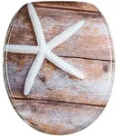 Sanilo Wc-Sitz, Braun, Holzwerkstoff, Oval, 38x6x47 cm, Badezimmer, WC Ausstattung,