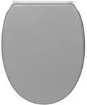 Sanilo Wc-Sitz, Grau, Holzwerkstoff, Grafikmuster, Oval, 37.7x5.5x48 cm,...