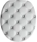 Sanilo Wc-Sitz, Grau, Holzwerkstoff, Oval, 38x6x47 cm, Badezimmer, WC Ausstattung, WC