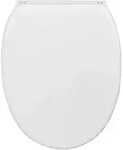 Sanilo Wc-Sitz, Wei&szlig;, Holzwerkstoff, Grafikmuster, Oval, 37.7x5.5x48 cm, Badezimmer,