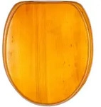 Sanilo Wc-Sitz, Braun, Holzwerkstoff, Oval, 38x6x47 cm, Badezimmer, WC...