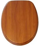 Sanilo Wc-Sitz, Braun, Holzwerkstoff, Oval, 38x6x47 cm, Badezimmer, WC...