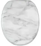 Sanilo Wc-Sitz, Grau, Holzwerkstoff, Oval, 38x6x47 cm, Badezimmer, WC...