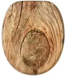Sanilo Wc-Sitz, Braun, Holzwerkstoff, Oval, 38x6x47 cm, Badezimmer, WC...