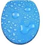 Sanilo Wc-Sitz, Blau, Holzwerkstoff, Oval, 38x6x47 cm, Badezimmer, WC...
