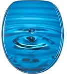 Sanilo Wc-Sitz, Blau, Holzwerkstoff, Oval, 38x6x47 cm, Badezimmer, WC...