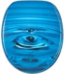 Sanilo Wc-Sitz, Blau, Holzwerkstoff, Oval, 38x6x47 cm, Badezimmer, WC Ausstattung, WC
