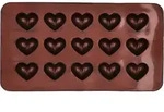 Birkmann Pralinen-Backform Chocolaterie, Braun, Kunststoff, herzf&ouml;rmig,...