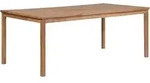 vidaXL Gartentisch, Natur, Holz, Rechteckig,rechteckig, S&auml;ule, 200x77x100 cm,