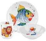 Seltmann Weiden Kindergeschirrset Kindertr&auml;ume, Blau, Braun, Mehrfarbig, Keramik,