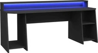 MID.YOU GAMINGTISCH Schwarz 72x91x200 cm