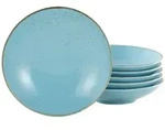 Creatable Suppentellerset, Hellblau, Keramik, 6-teilig, rund, Essen & Trinken,