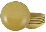 Creatable Suppentellerset, Currygelb, Keramik, 6-teilig, rund, Essen & Trinken,
