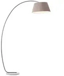 Brilliant Bogenstandleuchte, Grau, Metall, 50x196x120.5 cm, Lampen & Leuchten,