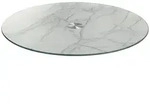 Leonardo Servierplatte Turn, Grau, Wei&szlig;, Metall, Glas, rund, Tischkultur &