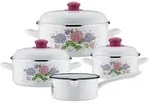 GSW Kochtopfset Hortensie, Wei&szlig;, Metall, 4-teilig, 16 cm, 1.4 L, ISO 9001,