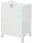 Roba Puppenkleiderschrank, Grau, Holzwerkstoff, Stern/Sternzeichen,...