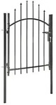 vidaXL Gartentor, Schwarz, Metall, 4x149.5 cm, Gartenzubeh&ouml;r