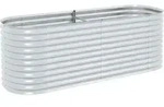 vidaXL Hochbeet, Silber, Metall, 80x81x240 cm, Gartenzubeh&ouml;r, Hochbeete