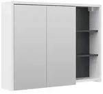 Vicco Badspiegelschrank, Wei&szlig;, Anthrazit, Holzwerkstoff, 6 F&auml;cher, Rechteckig,