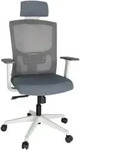 Mid.you Drehstuhl, Grau, Wei&szlig;, Kunststoff, Drehkreuz, 70x135x58 cm, ergonomische