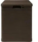 Kissenbox, Braun, Kunststoff, 44x50x43 cm, Tragegriff, Deckel aufklappbar,