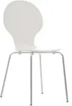 CLP Besucherstuhl, Wei&szlig;, Metall, 43x86x45 cm, Arbeitszimmer, Besucherst&uuml;hle