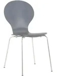 CLP Besucherstuhl, Grau, Metall, 43x86x45 cm, Arbeitszimmer, Besucherst&uuml;hle