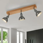 Trio Leuchten Deckenleuchte, Braun, Holz, 11x20x58 cm, Lampen & Leuchten,